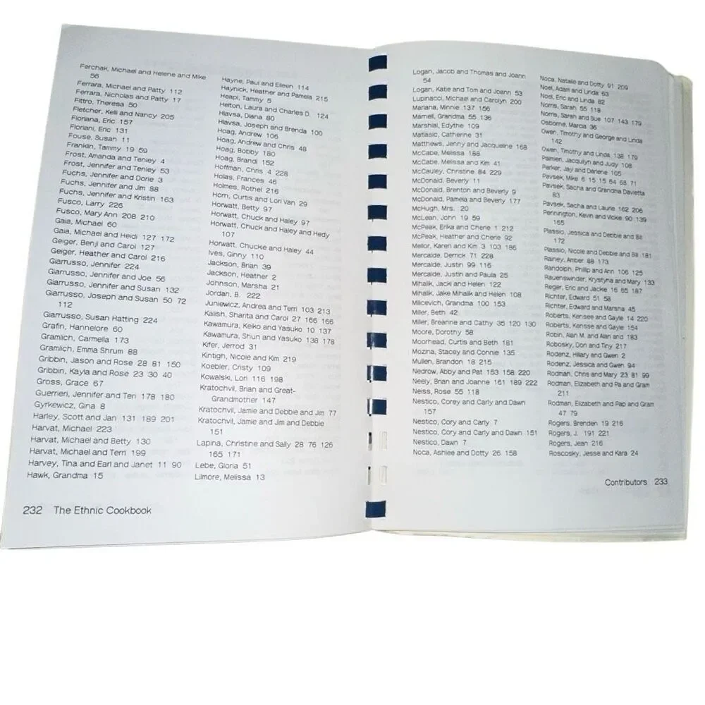 West Hempfield elementary ethnic cookbook